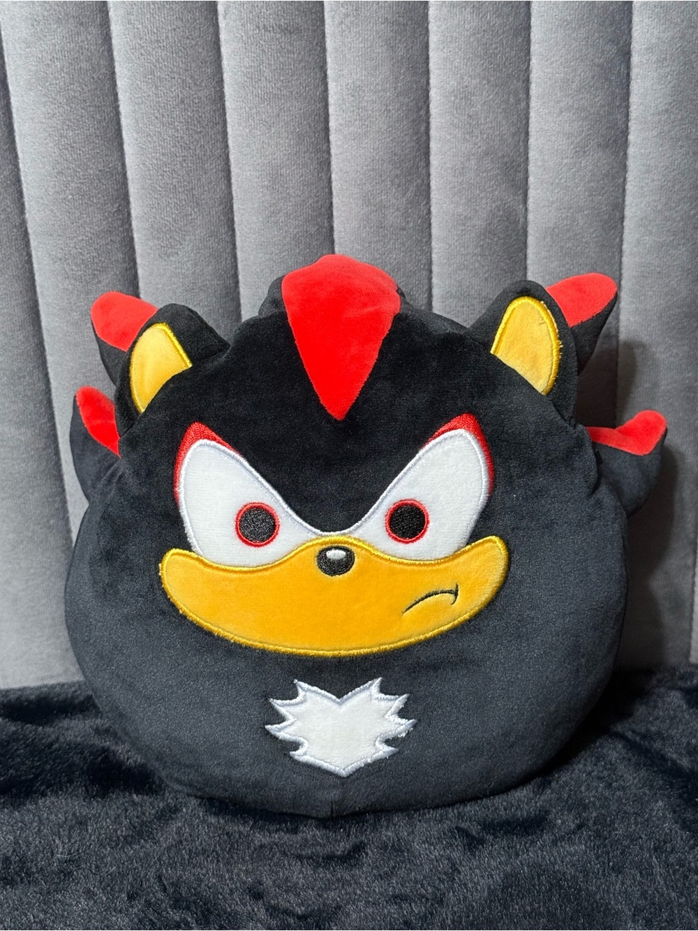 Squishmallow Sonic the Hedgehog Shadow Plush Pillow Black Red Sega Cushion
